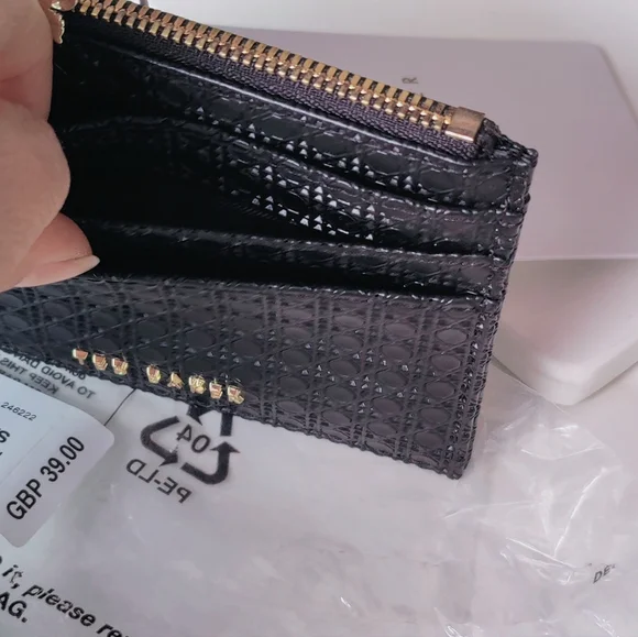 Black leather Ted Baker Card Coin Purse new - Picture 7 of 12